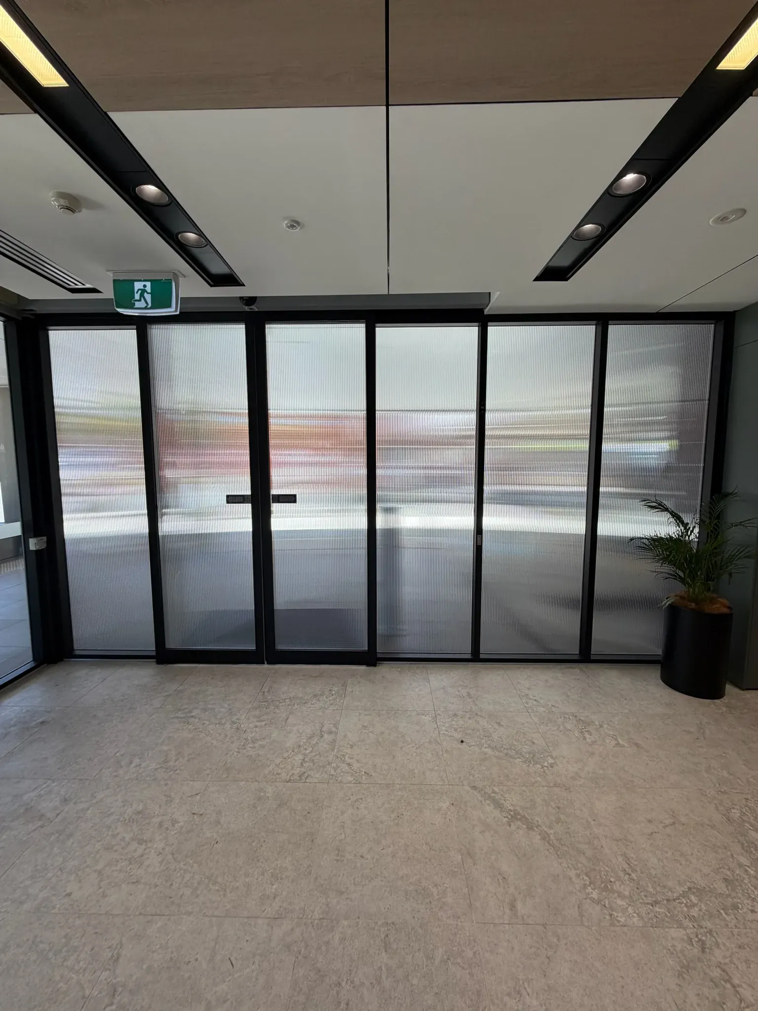 McCourt St Lobby Refurb, after glass entrance